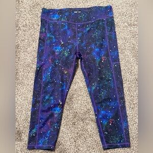 Constantly Varied Gear Galaxy Print Leggings in Blue & Purple